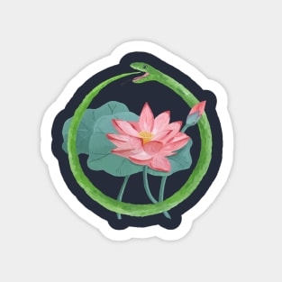 Ouroboros and Lotus Sticker